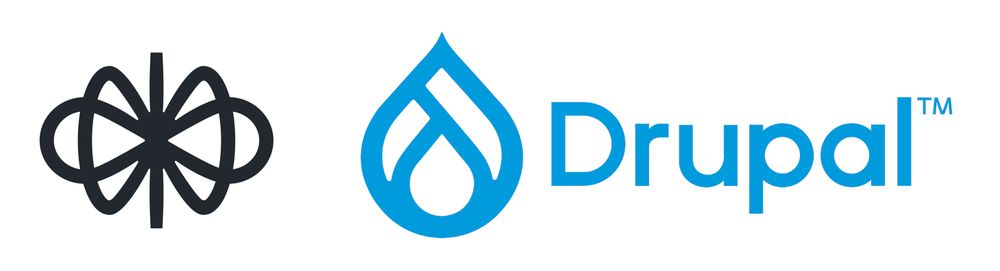 Voiceflow and Drupal logos side by side
