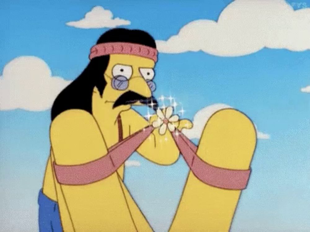 Simpsons Hippie GIF