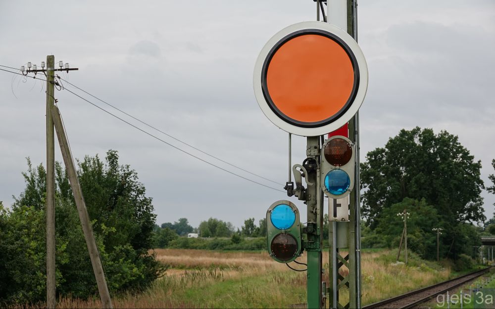 Nahaufnahme eines Form-Vorsignals
