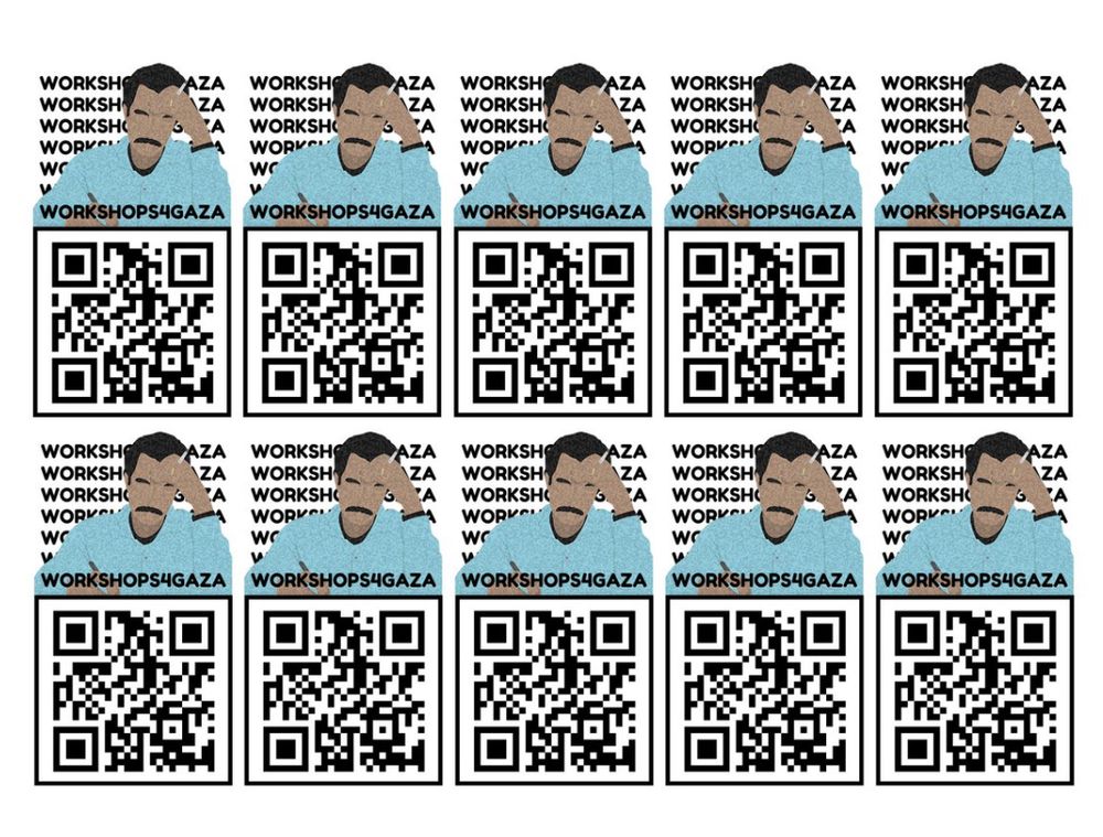 workshops4gaza flyer with QR code