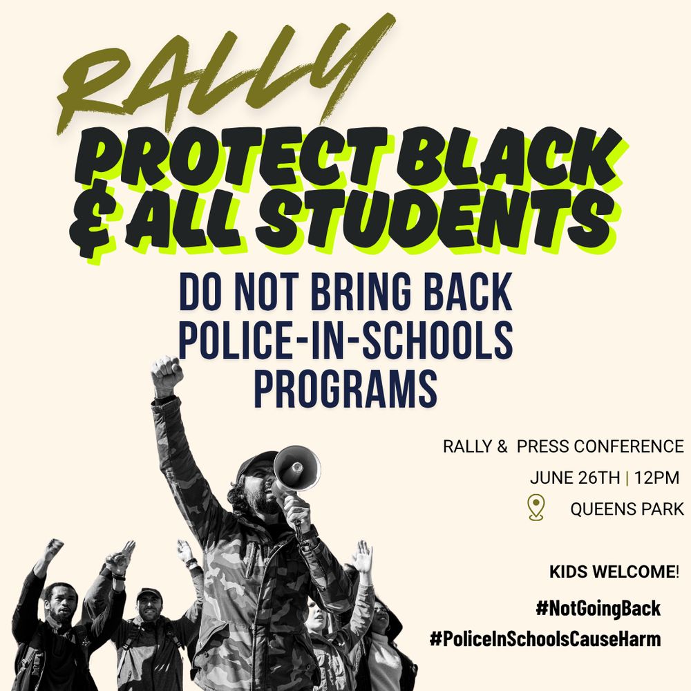 Protect all students! Rally and press conference June 26 12 noon queens park
