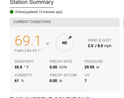 Current Weather screen shot