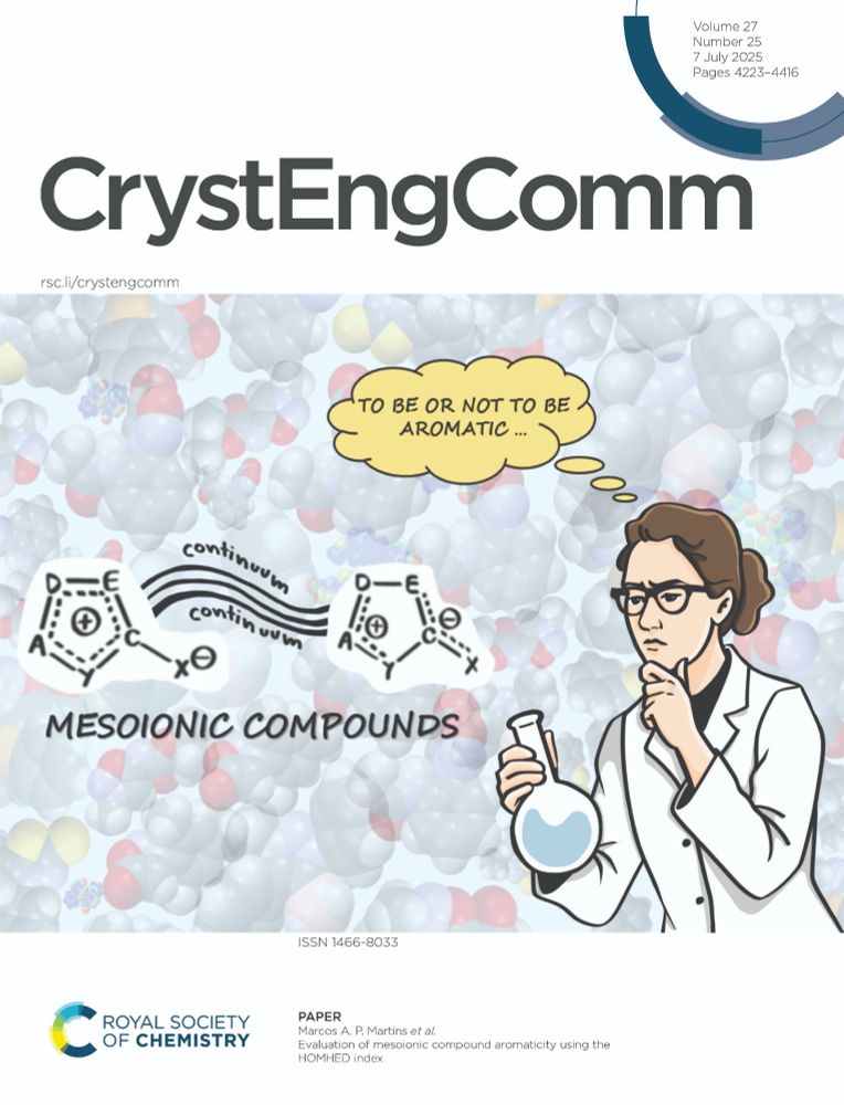CrystEngComm Outside Front Cover for vol 27, issue 25.