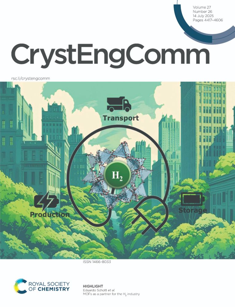 CrystEngComm Outside Front Cover for vol 27, issue 26.