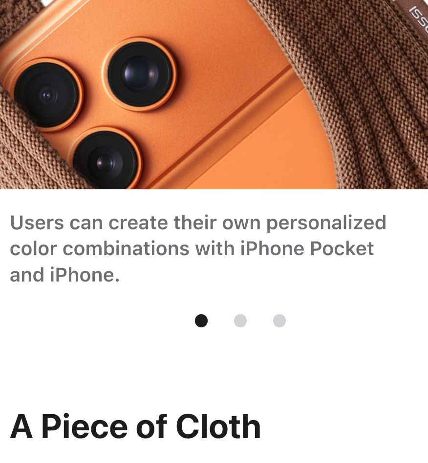 Users can create their own personalized color combinations with iPhone pocket and iPhone