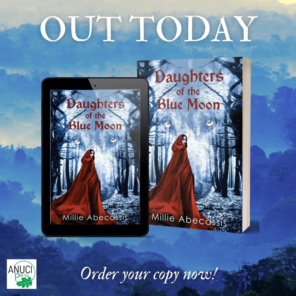 A visual of the book in paperback and ebook, over a background of a forest. The text reads "out today, order your copy now!"