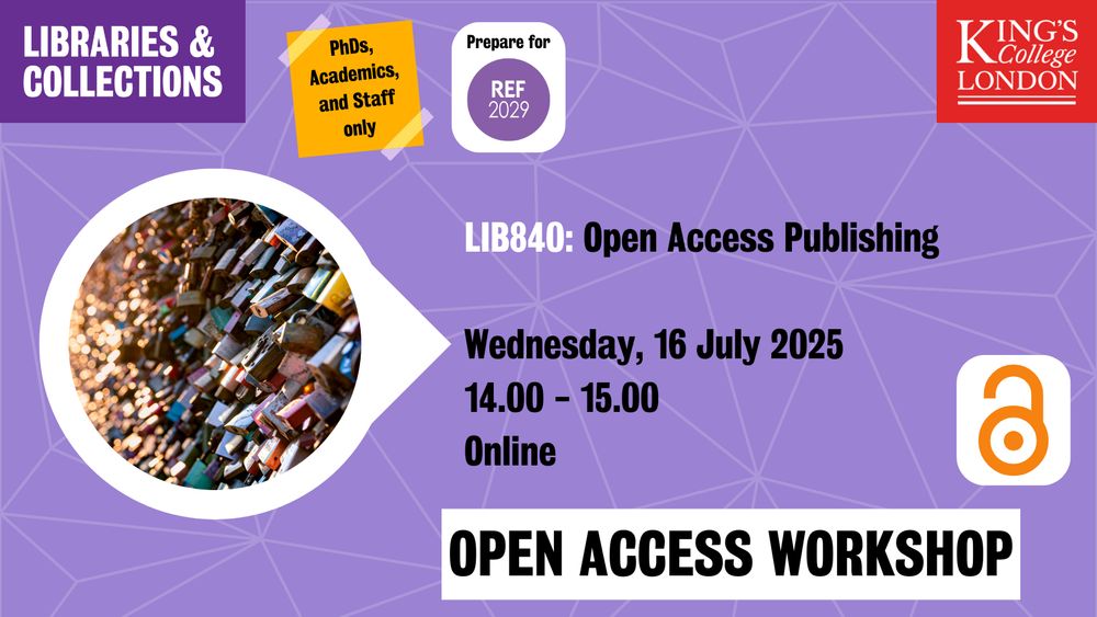 Social media card with the details of the upcoming session: Wednesday, 16 July, 14.00 - 15.00, online. Open Access Workshop