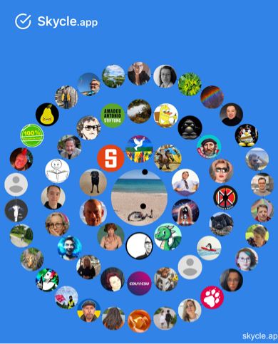 Kreis mit followern der letzten Woche, mit denen ich mich ausgetauscht habe