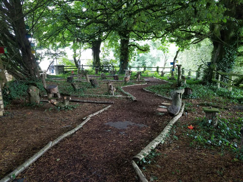 We encountered an elaborate fairy garden in the woods on our walk to the Dark Hedges in Northern Ireland!