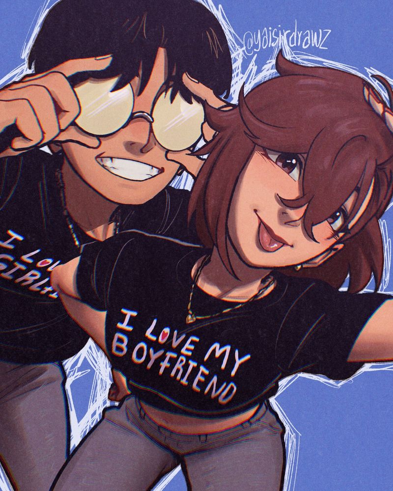 Okarun x Momo fanart 
Dandadan fanart