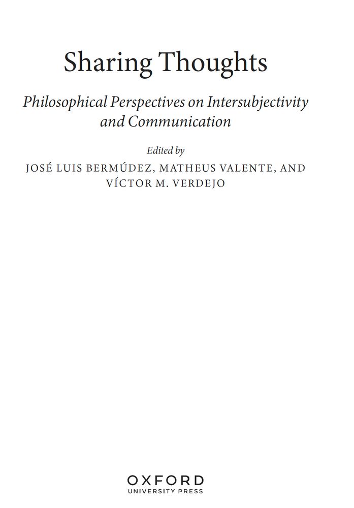 Sharing Thoughts. Oxford University Press.