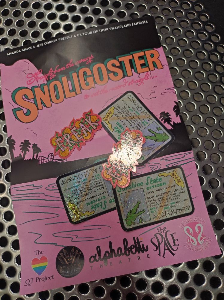 Flier for Snoligoster and stickers 