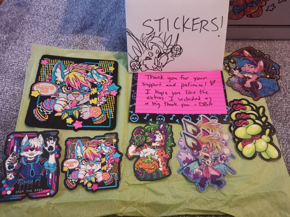 Iron on patch and stickers from deadbombart