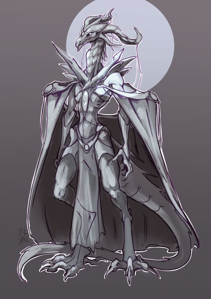 DnD character design of a dragonborn