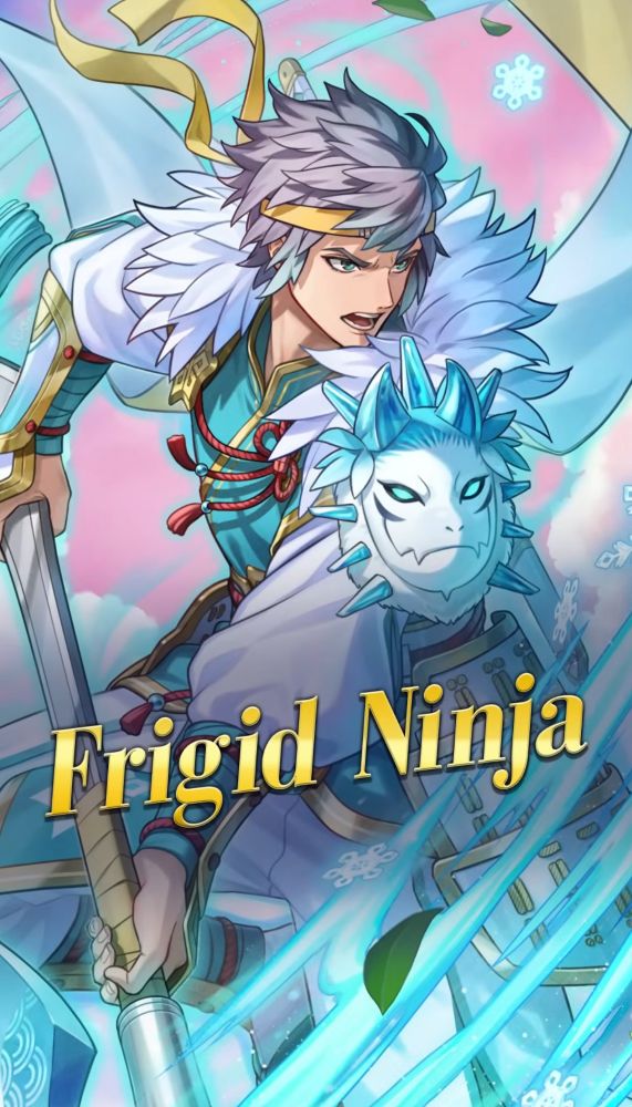 Screenshot of the Fire Emblem heroes new heroes trailer showing ninja Hríd