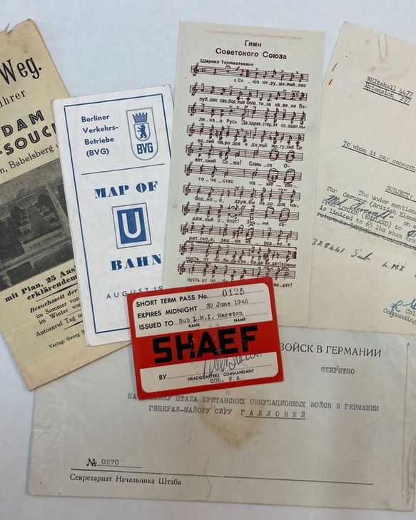 Montage of souvenirs from the Potsdam Conference 