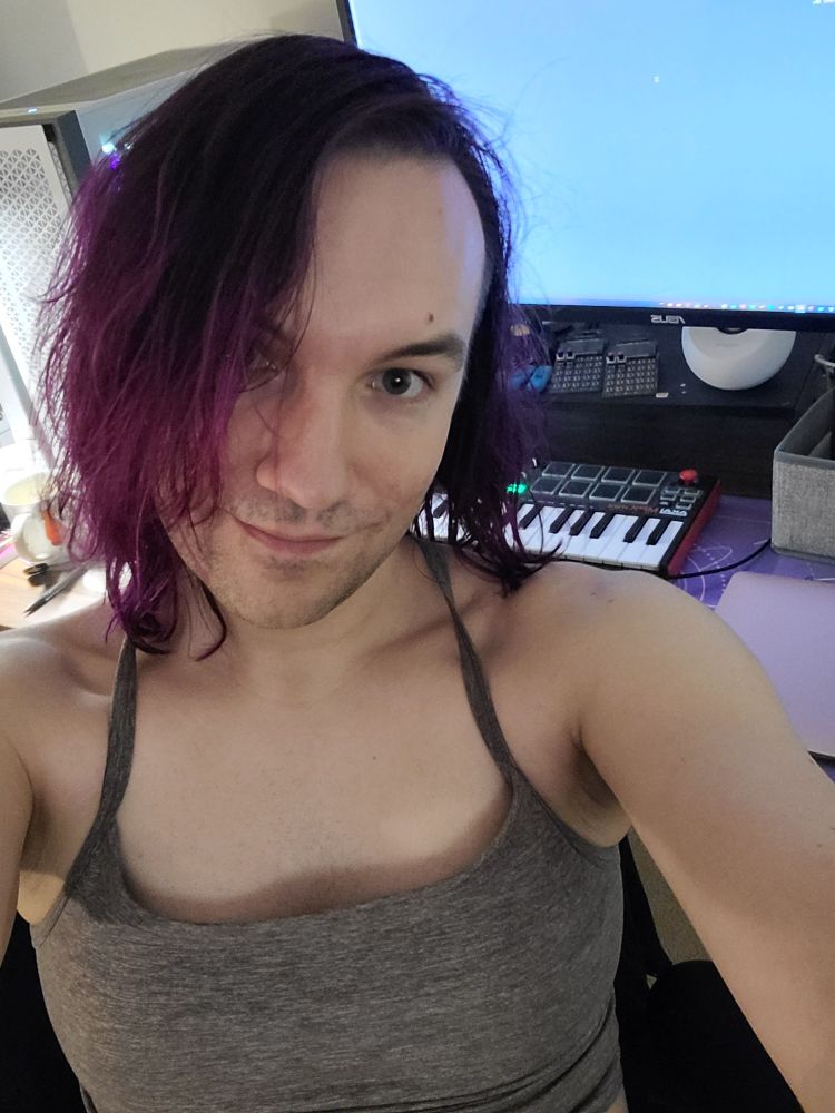 a selfie of me at my computer