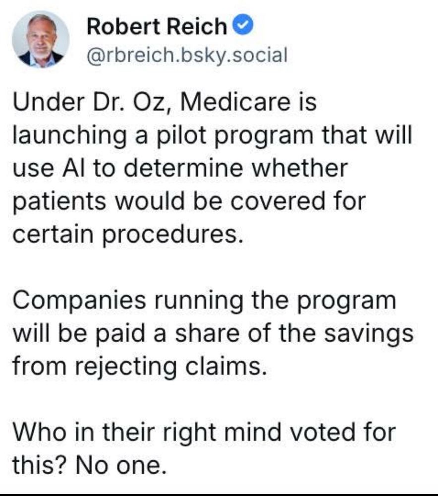Incentives to not treat people on a Medicare. What could possibly go wrong?
