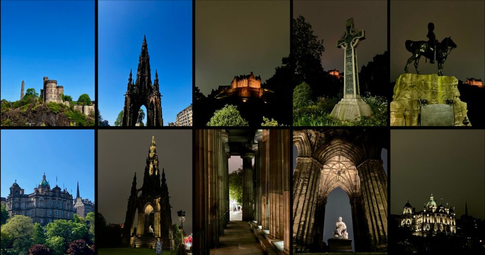 Edinburgh scenes, day and night