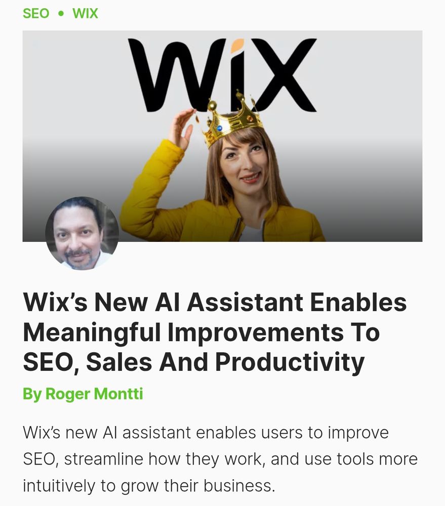 Wix's new AI assistant enables users to improve SEO, stay focused on high-impact tasks, and make better use of built-in tools.