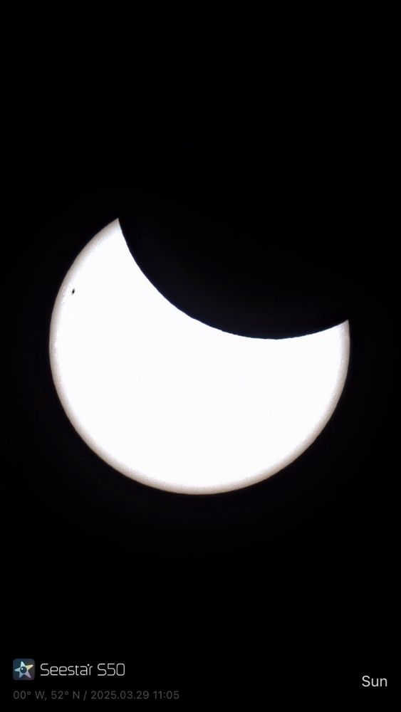 Maximum eclipse taken from Olney , UK