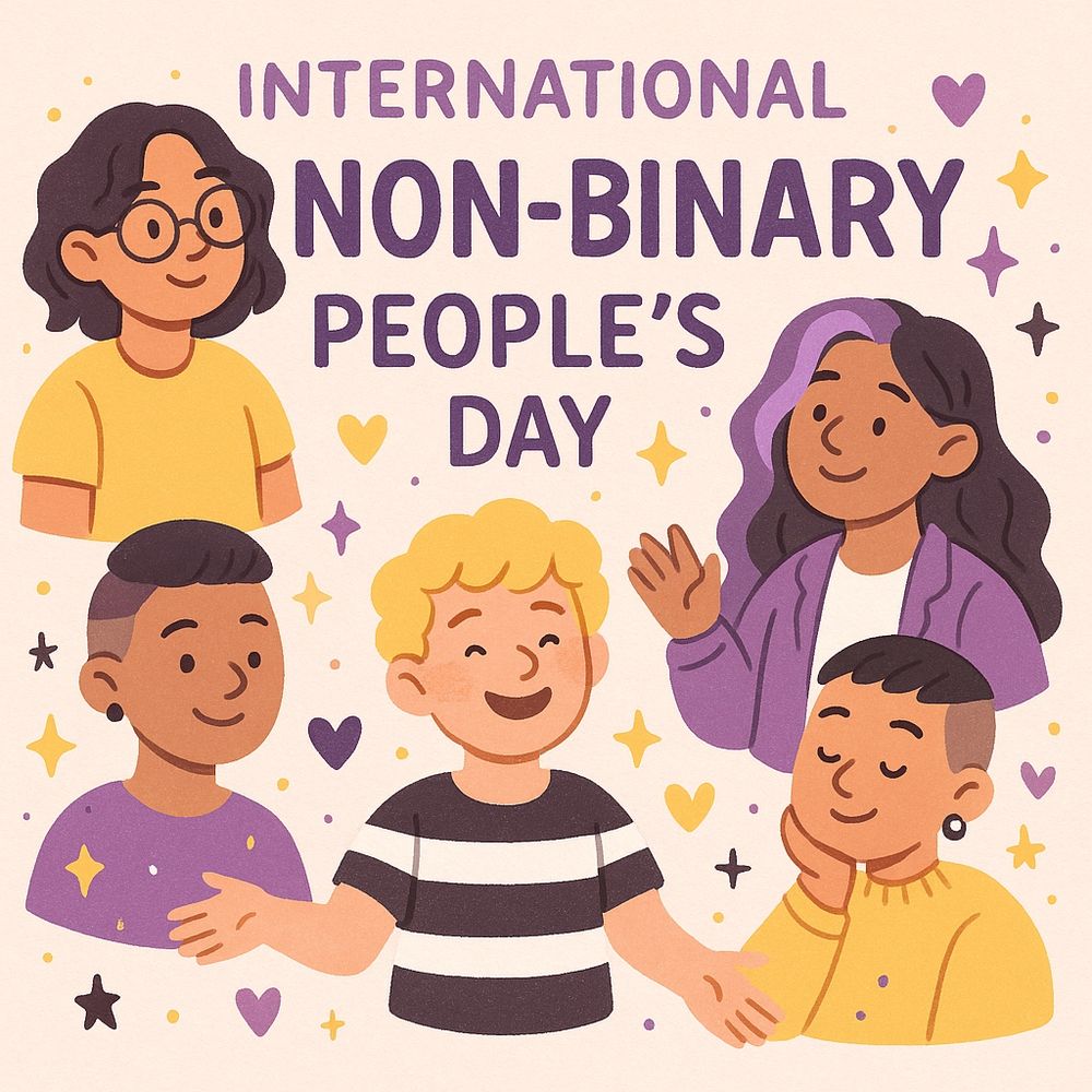 Image celebrating international non binary people’s day. 