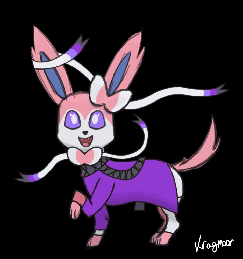My buddy as a sylveon wearing his fancy jacket