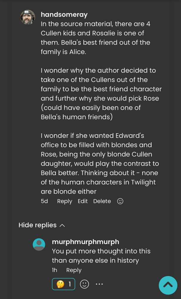 A full screen length comment about the fanfic