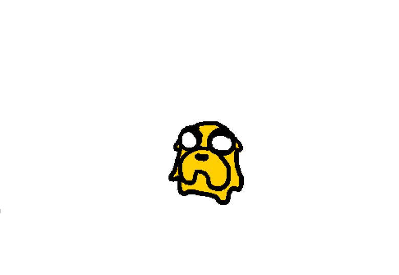 a drawing of jake the dog (adventure time) from memory