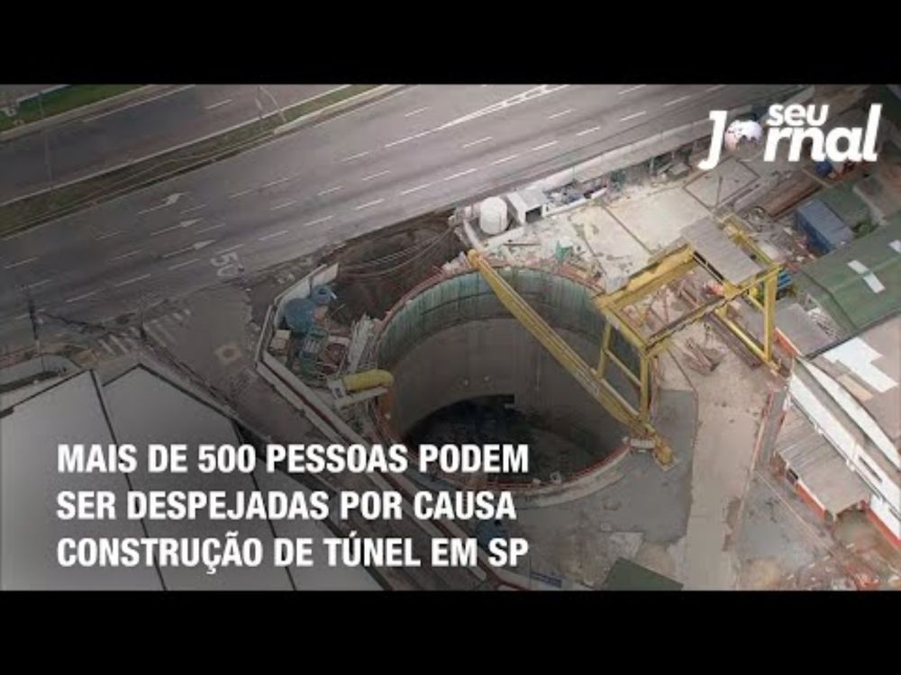 Mais de 500 pessoas podem ser despejadas por causa construção de túnel em SP