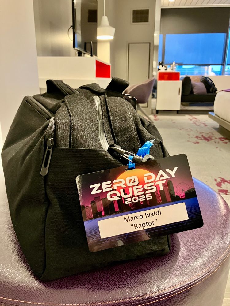 ZDQ duffel bag and badge