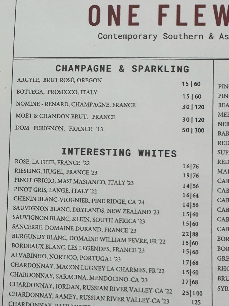 list of white wines but its labeled under ‘interesting whites’