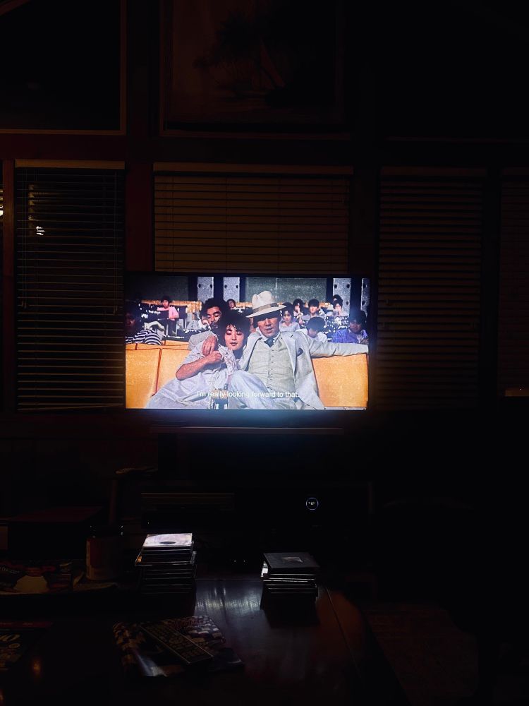 Tampopo (1985) playing on a tv 