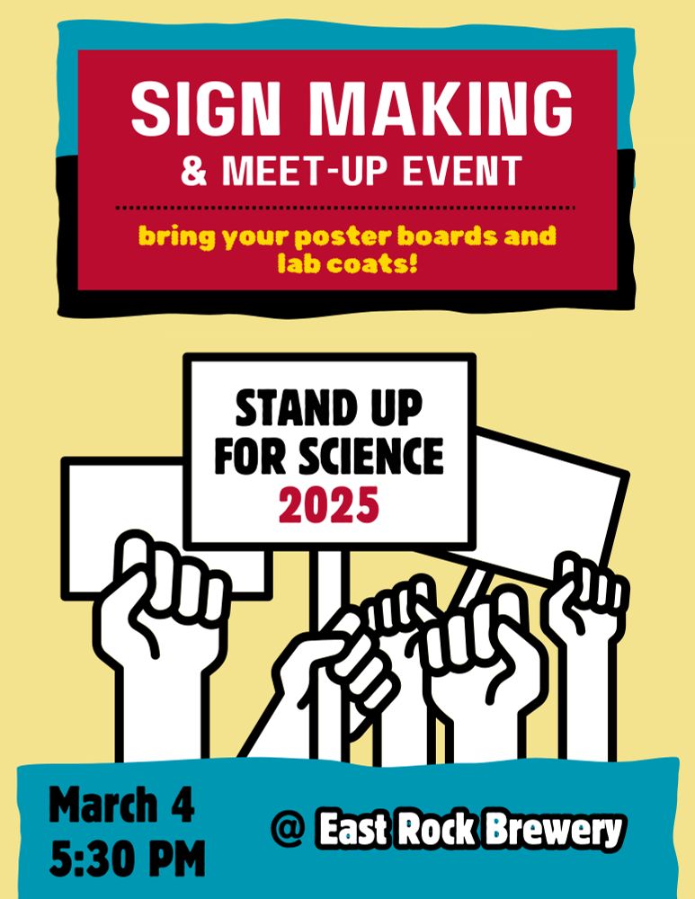 Stand up for science event on March 4th at 5:30pm at East Rock Brewery! 