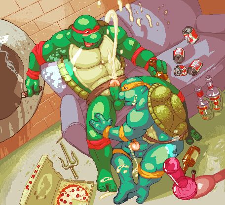 Raph gets help from Mikey