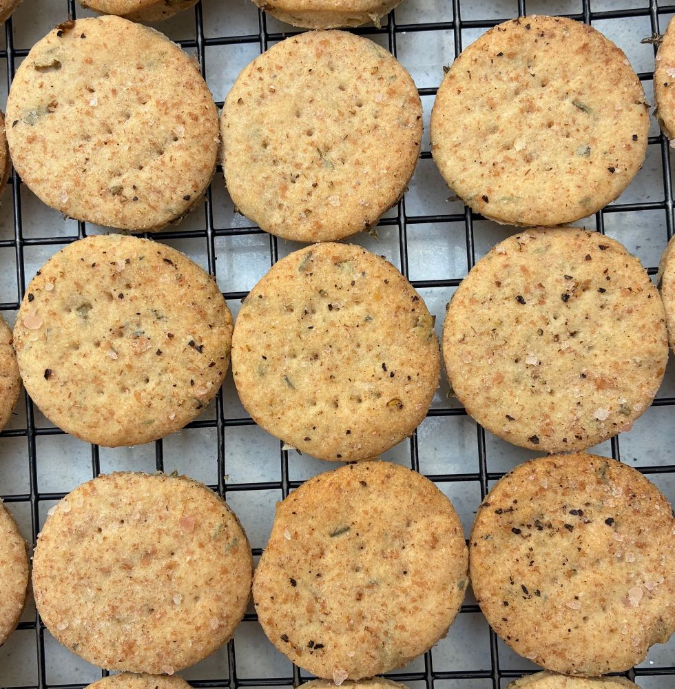 Sourdough discard crackers. Great just as a quick snack.