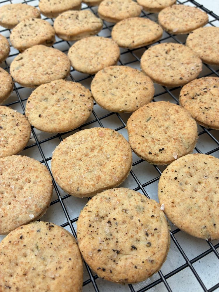 Sourdough discard crackers. Great just as a quick snack.