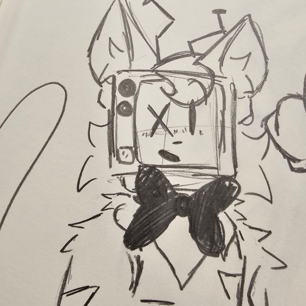 Static The Wolf with a stylish bowtie