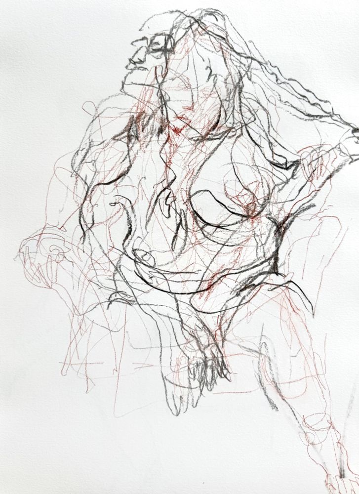 Charcoal life drawing