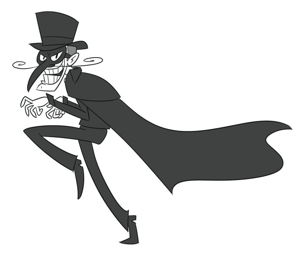 Shadow Nose: One of the many lower-ranking villains in the Legion just (barely) above the ranks of henchmen. Known for his theatrics, over-inflated ego, and insistence on keeping consistent with the means and methods of his (outdated) theme. Entirely ignorant (or in denial) about his low-standing in the Legion, Shadow Nose sees no reason to change his methods even though his obsession with spectacle and theatrics run counter to his job as a professional thief and hinder any chance of promotion. Yet, somehow, in spite of it all, Shadow Nose managed to become part of a team with two other villains at the bottom of the rankings. To the confusion of many, Acid Tess and Peephole (somehow) see him as a friend and manage to put up with his quirks. To his credit, though his ego hasn’t diminished, Shadow Nose appreciates and returns their friends. Even if he’d never admit it. Out loud at least. 