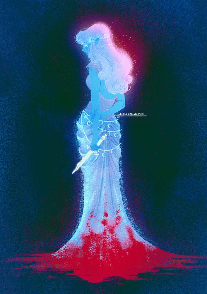 illustration of my oc hesmeline from my original story les contes du nécromant

She's standing, back to the viewer. Her arms are crossed in her back and she's holding a dagger in one of her hand. Her white dress transforms into a pool of blood at her feet.

tags line:
#oc #ocsky #originalart #illustration #art #fantasy #fantasyart #fantasyillustration