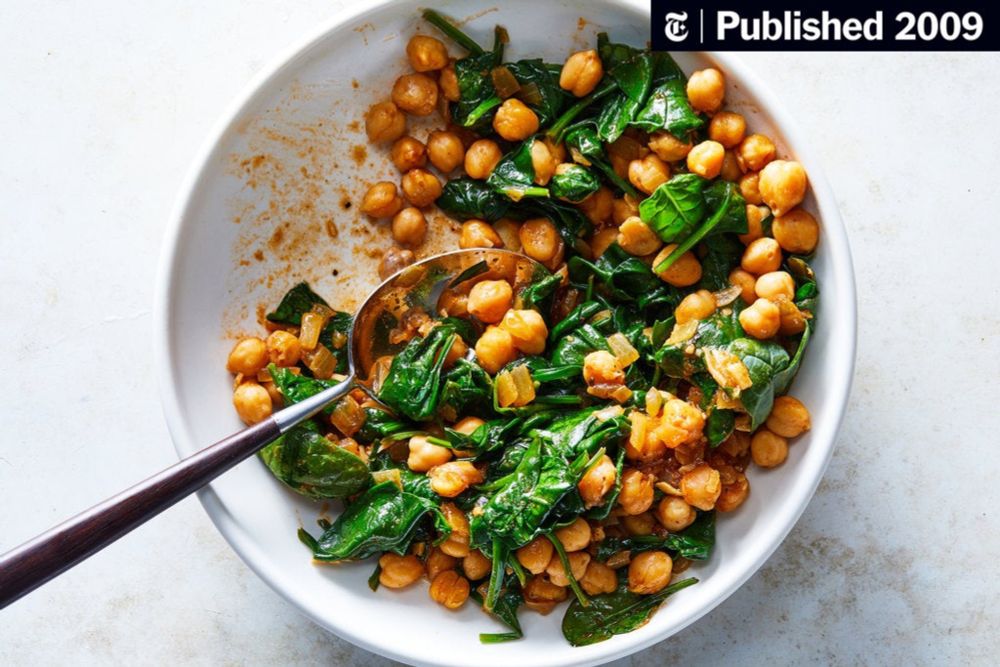 Chickpeas With Baby Spinach (Published 2009)