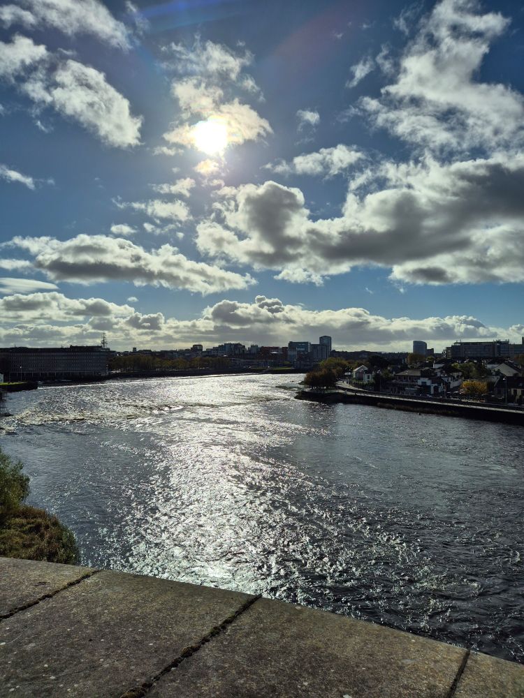 Blick über Limerick von einem der Wachtürme des King John's Castle.
