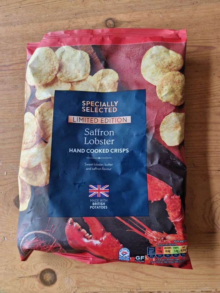 Specially Selected Limited Edition Saffron Lobster Hand Cooked Crisps