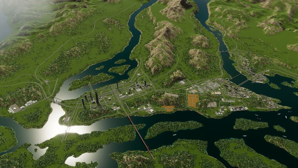 Manukau Ranges with 28,000 people in it
To the left is the establishing City Centre, to the right is the already established Wiri, Wiri Town, Kaimai Valley, and Manukau Ranges Harbour