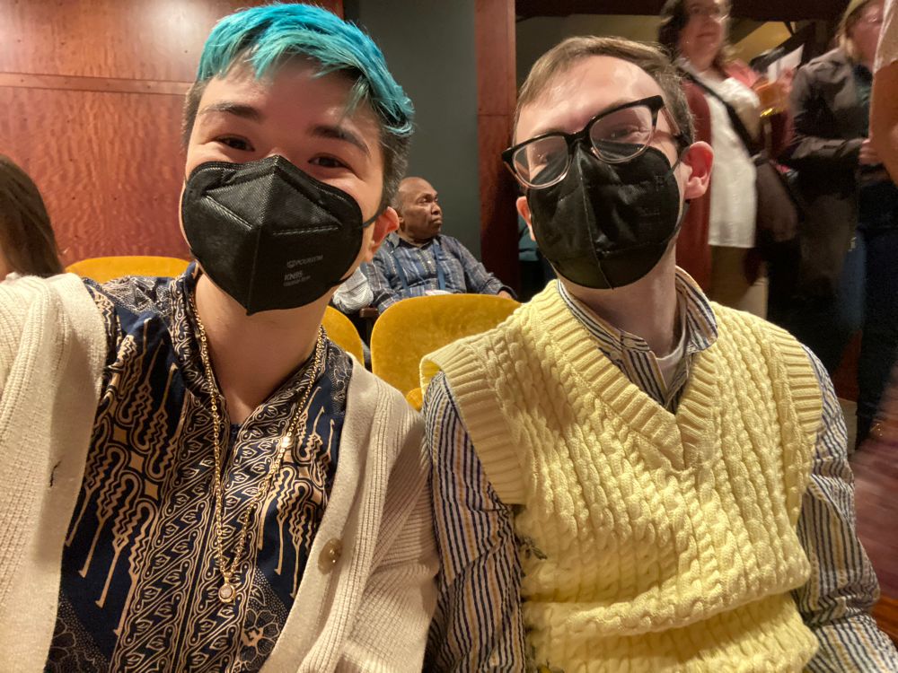 selfie of Ally and Cody at the symphony 