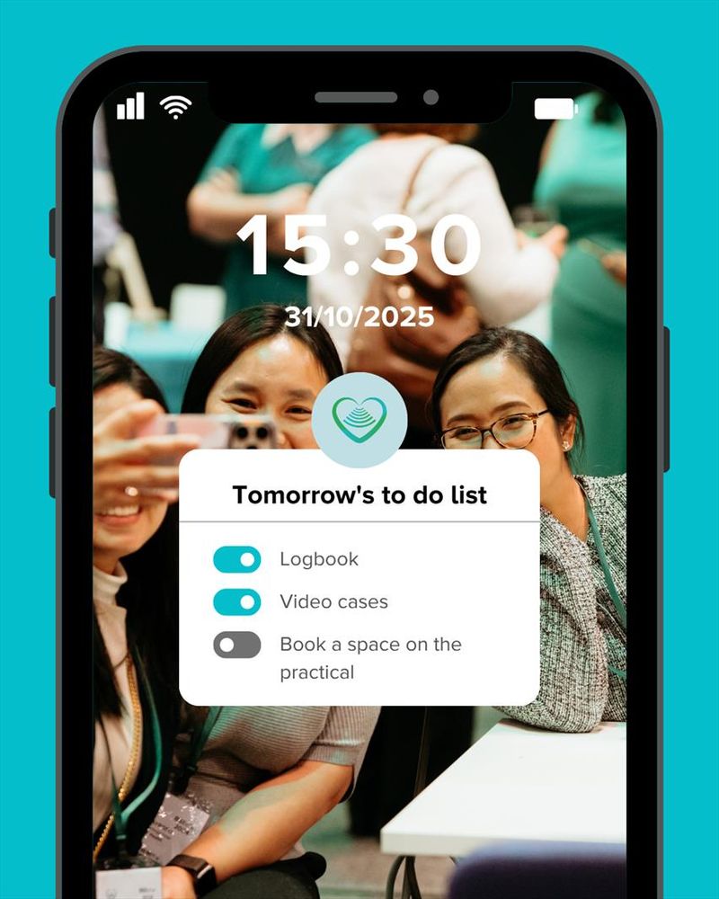 A to do list with logbook and video cases ticked but save the date for the practical unticked