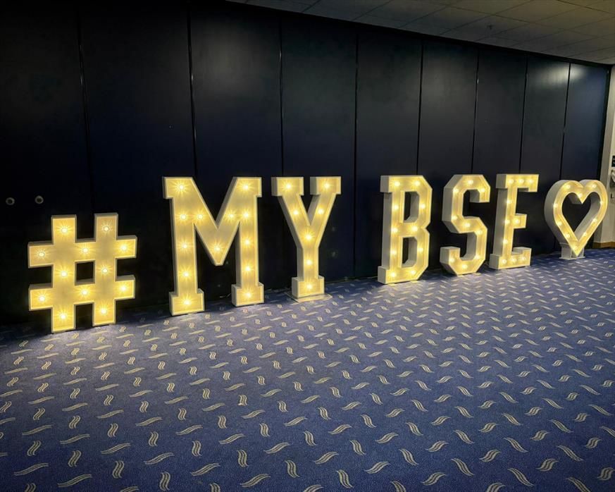 Light up letters saying #MyBSE💚