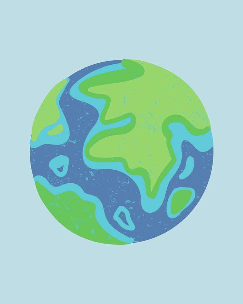 Image of the globe on a blue background