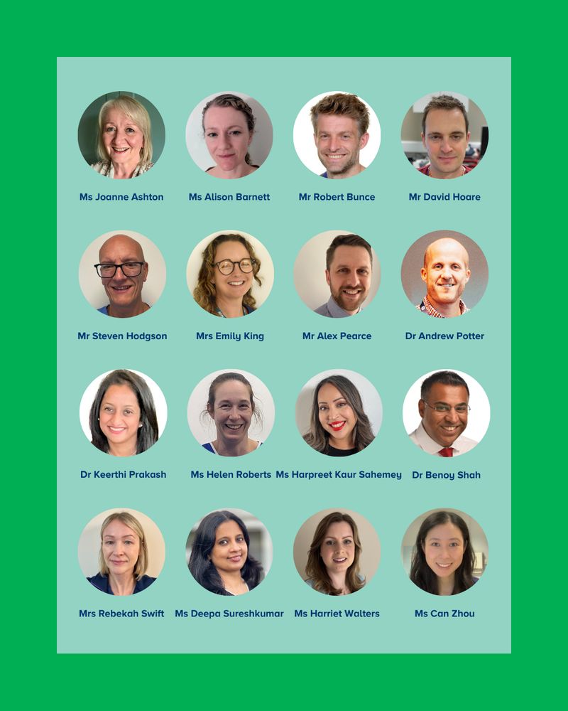 Pictures of the 16 new fellows: Joanne Ashton, Alison Barnett, Robert Bunce, David Hoare, Steven Hodgson, Emily King, Alex Pearce, Andrew Potter, Keerthi Prakash, Helen Roberts, Harpreet Kaur Sahemey, Benoy Shah, Rebekah Swift, Deepa Sureshkumar, Harriet Walters, Can Zhou